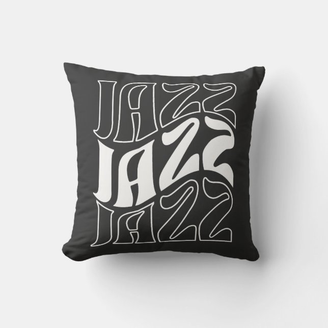 Jazz Wordmark Bold Outline  Kudde (Framsida)