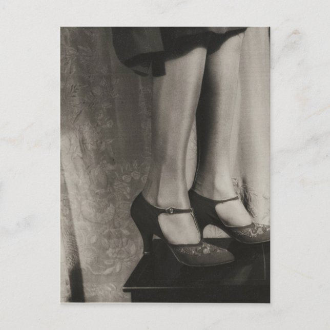 Jazzålderns Flapperflicka Vykort (Framsida)