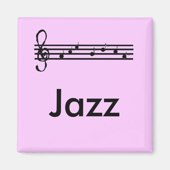 Jazzälskare lila  magnet (Framsidan)