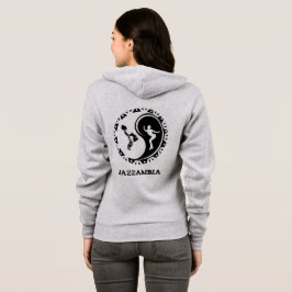 Jazzambia Yin Yang Zip Hoodie Kvinnors T Shirt