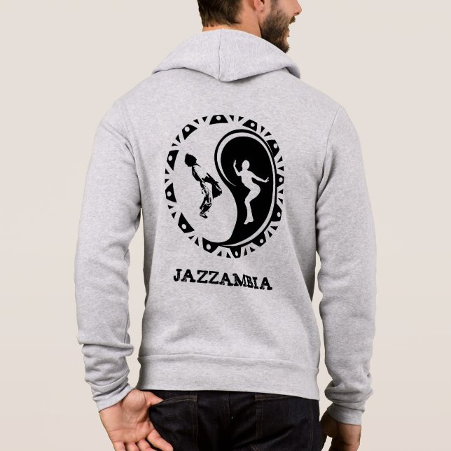 Jazzambia Yin Yang Zip Hoodie Manar T Shirt (Baksida)