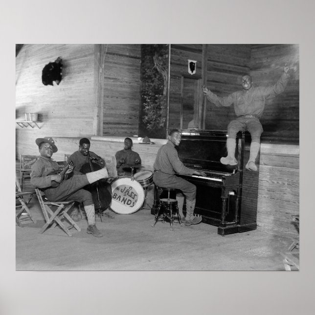 Jazzband, 1918. Vintage foto Poster (Framsidan)