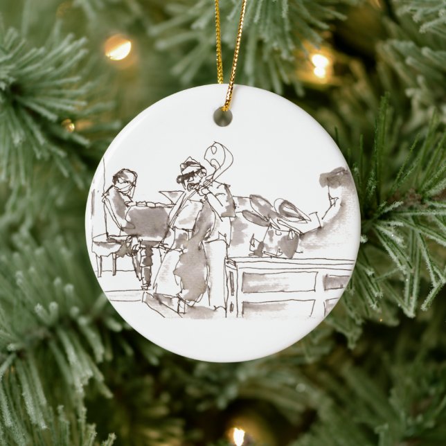 jazzbandkonst julgransprydnad keramik (Träd)