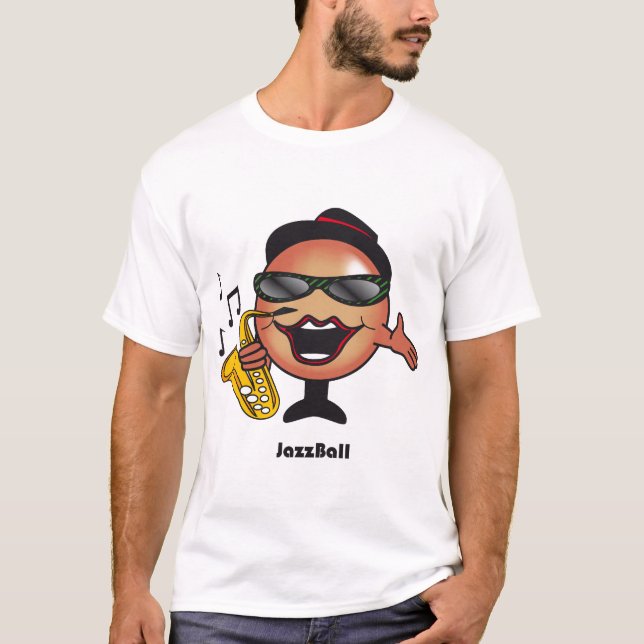 Jazzbollmanar t-skjorta tee shirt (Framsida)