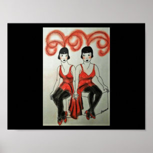 Jazzdansare av den ryta 20-tal! poster