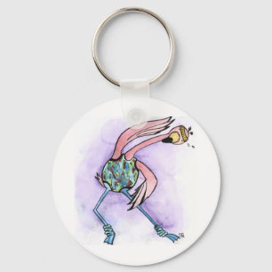 Jazzercise Flamingo Nyckelring