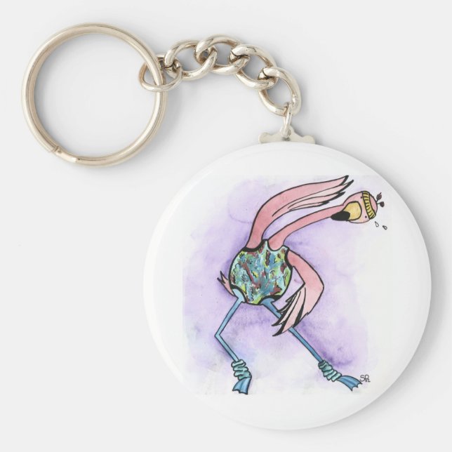 Jazzercise Flamingo Nyckelring (Framsidan)