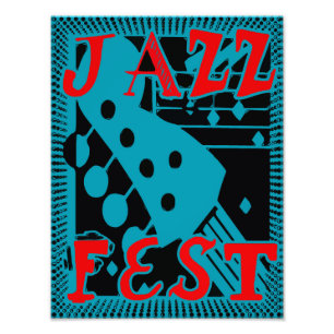 JazzFest Guitar , redigera text Fototryck