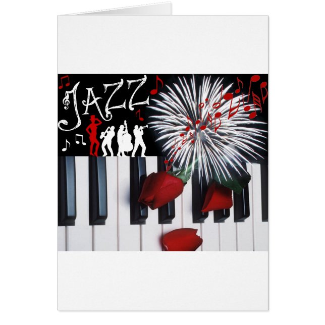 JAZZFIRANDE HÄLSNINGSKORT (Framsidan)