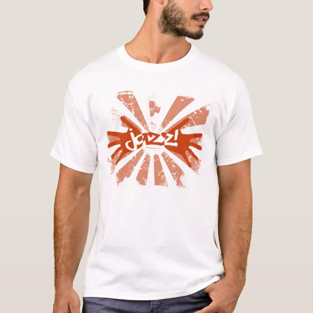 Jazzhänder - orange t-shirt (Framsida)