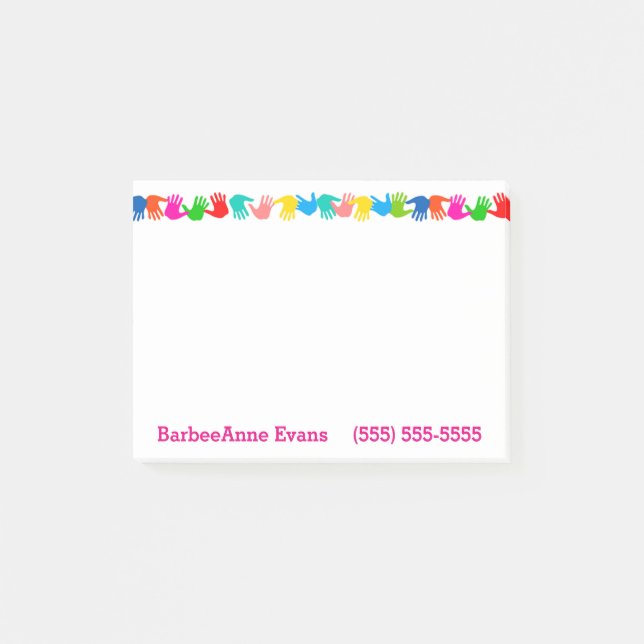 Jazzhänder Post-it Block (Framsida)