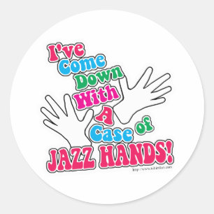 Jazzhänder! Runt Klistermärke