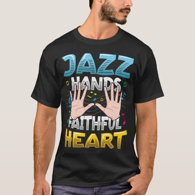Jazzhänder trofast hjärta Jazz T Shirt (Framsida)