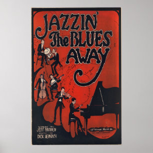 Jazzin den Away deppigheten Poster