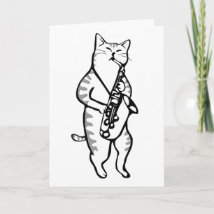 JAZZKATTENS FÖDELSEDAGSKORT KORT