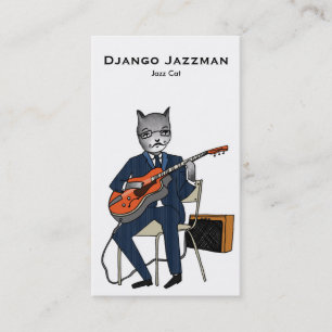Jazzkattvisitkort Visitkort