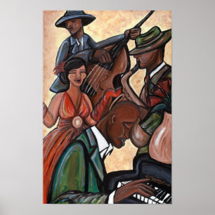 Jazzkvartettaffisch Poster