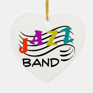 Jazzmusikband Julgransprydnad Keramik
