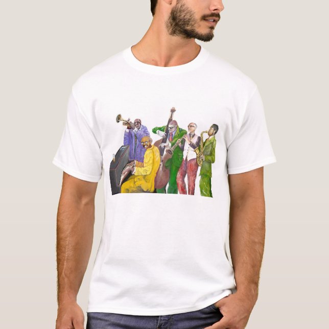 "Jazzmusikband ", T-shirt (Framsida)