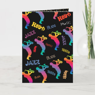 Jazzmusiker Retro musik Bluesfest Elektrisk Inbjudan