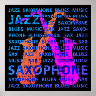 Jazzsaxofon Poster