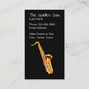 Jazzsaxofontema Visitkort