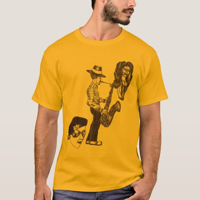 Jazzspelare T-shirt (Framsida)