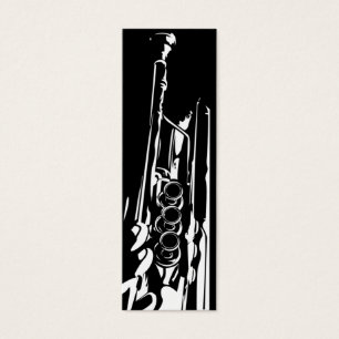 Jazztrumpetbokmärke Litet Visitkort