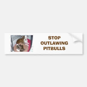 Jazzy_001 STOPP som KRIMINALISERAR PITBULLS Bildekal