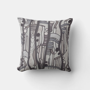 Jazzy Abstrakt Grays Pillow Kudde