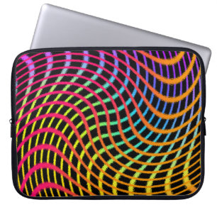Jazzy Abstrakt Konst Färgglad Konstnärlig Bärbar D Laptop Fodral