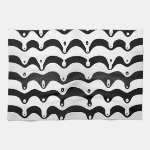 Jazzy Black & White Smälter Zebra ränder Kitchen Kökshandduk