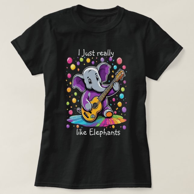 Jazzy Elephant Sergranat Birthday T Shirt (Design framsida)