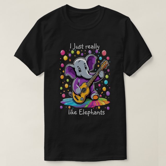Jazzy Elephant Sergranat Birthday T Shirt (Design framsida)