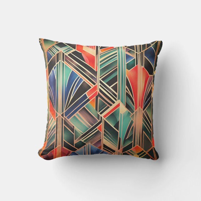 Jazzy Geometric Elegant Classic Boho Geometrical Kudde (Framsida)