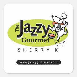 Jazzy Gourmet Stickers Fyrkantigt Klistermärke