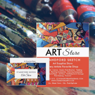 Jazzy Graffiti Art, Art Supplies Store Visitkort