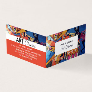 Jazzy Graffiti Art, Art Teacher, Detaljerad Visitkort