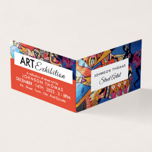 Jazzy Graffiti Art, Artist Exhibition, detaljerad Visitkort