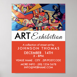Jazzy Graffiti Art, Artist Exhibition Reklam Poster