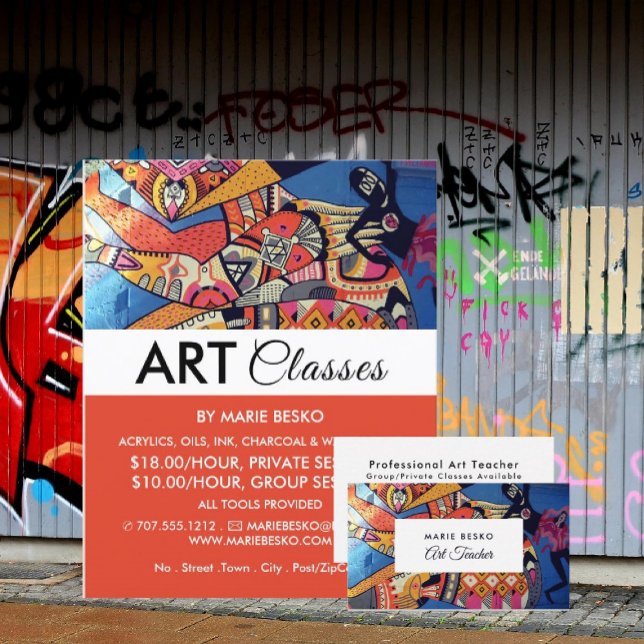 Jazzy Graffiti Art, konstklassreklam Flygblad (Skapare uppladdad)