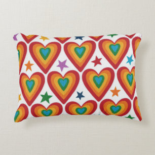Jazzy Heart Print Pillow Prydnadskudde
