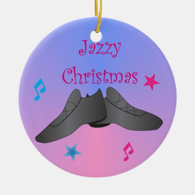Jazzy jul julgransprydnad keramik (Framsidan)