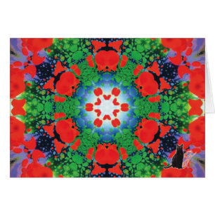 Jazzy Kaleidoscopehälsningkort Hälsningskort