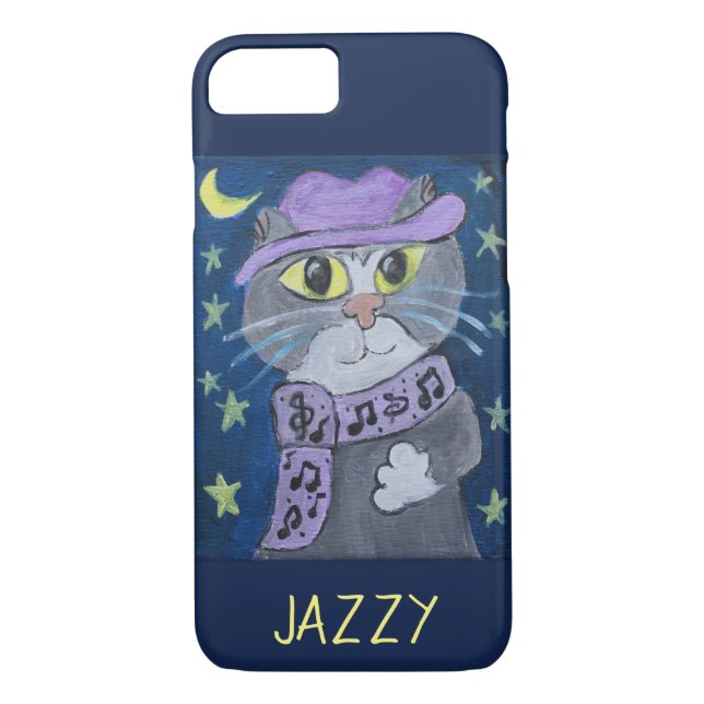 Jazzy kattmålning Case-Mate iPhone skal (Baksida)