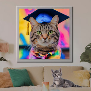 Jazzy Kattunge grad hat Poster