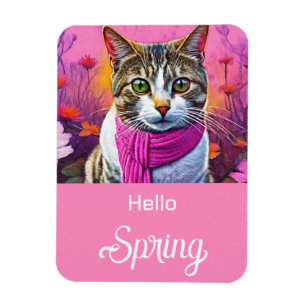 Jazzy Kattunge i tidigt vår Magnet