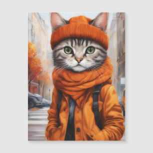 Jazzy Kattunge - Oktober Vibes-magnetkort
