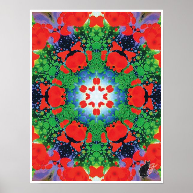 Jazzy Kinetic Collage Kaleidoscope Poster (Framsidan)