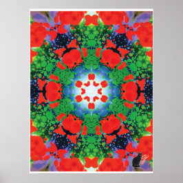 Jazzy Kinetic Collage Kalejdoskopaffisch Poster